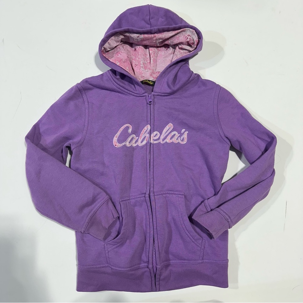 Cabela's Kids Purple zip up Hoodie